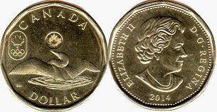 coin canadian commemorative coin 1 dollar 2014