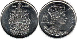 coin canadian commemorative coin 50 cents 2002