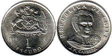 moneda Chille 1 escudo 1972