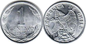 moneda Chilli 1 centavo 1975