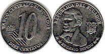 coin Ecuador 10 centavos 2000