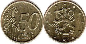 mince Finsko 50 euro cent 2000