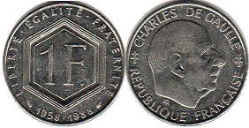 piece France 1 franc 1988