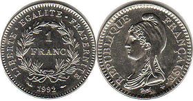 coin France 1 franc 1992