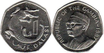 coin Gambia 1 dalasi
