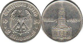 coin Nazi Germany 2 mark 1934