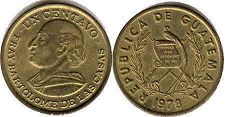 moneda Guatemala 1 centavo 1978