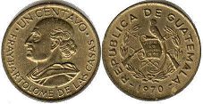 moneda Guatemala 1 centavo 1970