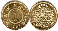 coin Guyana 1 cent 1967