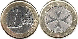 coin Malta 1 euro 2008