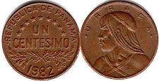 moneda Panamá 1 centesimo 1982