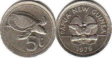 coin Papua New Guinea 5 toea 1979