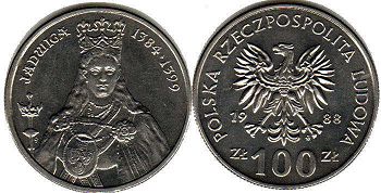 coin Poland 100 zlotych 1988