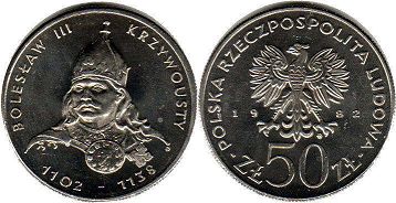 moneta Polska 50 zlotych 1982
