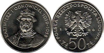 moneta Polska 50 zlotych 1980