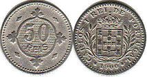 coin Portugal 50 reis 1900