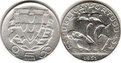 coin Portugal 2.5 escudos 1951