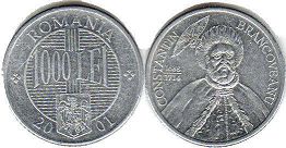 coin Romania 1000 lei 2001