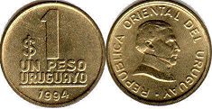 coin Uruguay 1 peso 1994