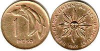 coin Uruguay 1 peso 1969
