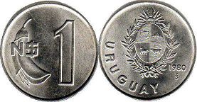 coin Uruguay 1 new peso 1980