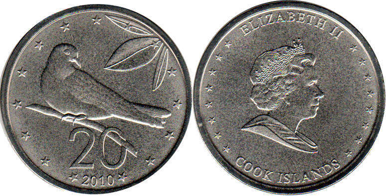 set 6 coins 10 20 50 Cents 1 2 5 Dollars 2015 UNC Lemberg-Zp Cook Islands 