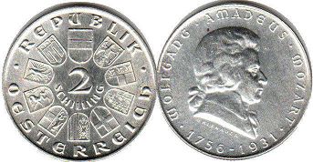 Münze Österreich 2 schilling 1931