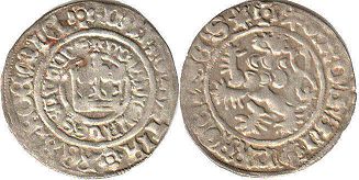 coin Bohemia groschen no date (1471-1516)