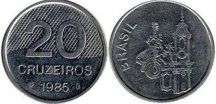 moeda brasil 20 cruzeiros 1985