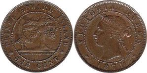 coin Prince Eduard Island 1 cent 1871