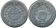 coin Costa Rica 25 centimos 1983