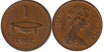 coin Fiji 1 cent 1969