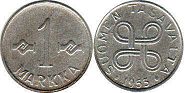 mynt Finland 1 markka 1953