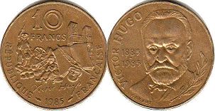 moneda Francia 10 francos 1985
