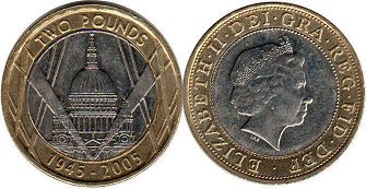 coin UK 2 pounds 2005