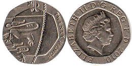 monnaie UK 20 pence 2010