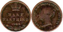 coin UK old coin1/2 farthing 1844