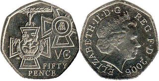 Münze Großbritannien 50 pence 2006