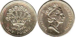 coin UK pound 1986