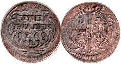 Münze Sachsen 1/24 Thaler 1760