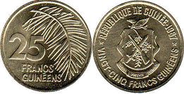 coin Guinea 25 francs Guinees