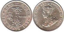 coin Hong Kong 10 cents 1936