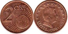 pièce Luxembourg 2 euro cent 2012