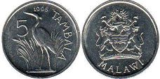 coin Malawi 5 tambala 1995 