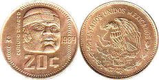 moneda Mexico 20 centavos 1983