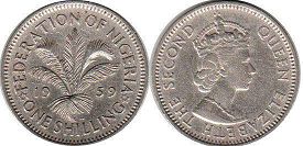 coin Nigeria 1 shilling 1959