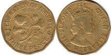 coin Nigeria 3 pence 1959