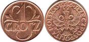 moneta Polska 1 grosz 1936
