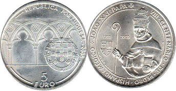 Münze Portugal 5 Euro 2005