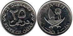 coin Qatar 25 dirhams 2008